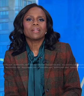 Deobrah’s red plaid blazer on Good Morning America