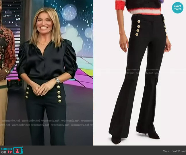 Derek Lam 10 Crosby Robertson Trousers worn by Kit Hoover on Access Hollywood