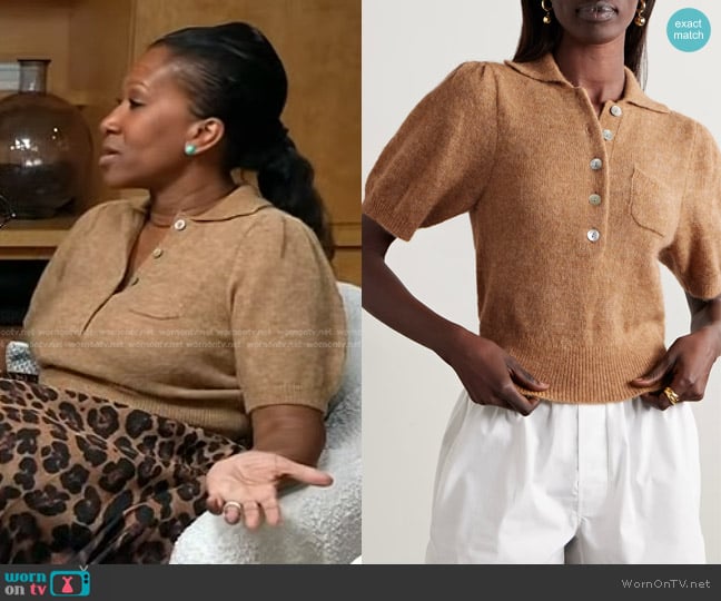 Doen Mila Wool-Blend Short-Sleeve Sweater worn by Nicole Avant on Today
