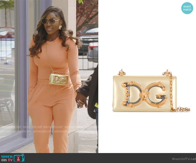 Dolce & Gabbana DG Girls phone bag worn by Wendy Osefo on The Real Housewives of Potomac