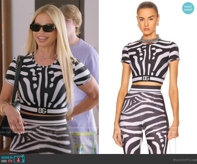 Dolce and Gabbana Short Sleeve Printed T-Shirt worn by Alexia Echevarria (Alexia Echevarria) on The Real Housewives of Miami