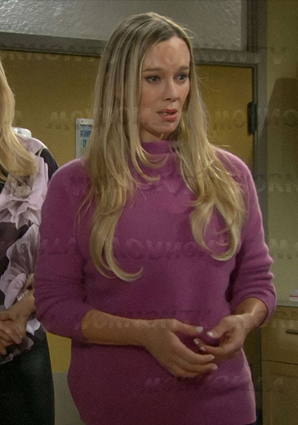 Donna’s pink sweater on The Bold and the Beautiful