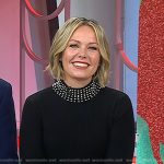 Dylan’s black pearl neck sweater on Today