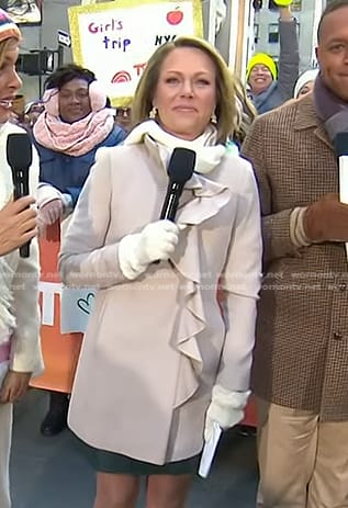 Dylan’s pink ruffle coat on Today