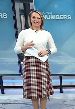 Dylan’s plaid fringed skirt on Today