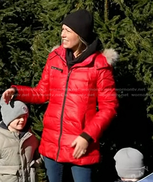 Dylan’s red puffer jacket on Today
