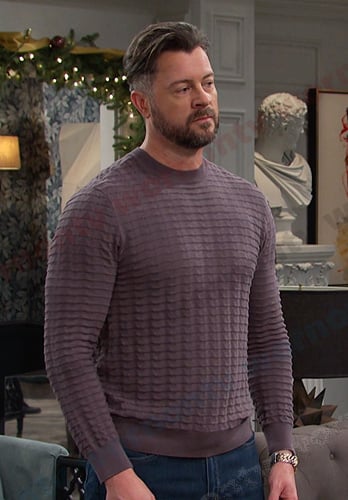 EJ DiMera’s textured sweater on Days of our Lives