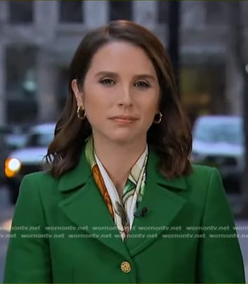 Elizabeth’s green coat on Good Morning America
