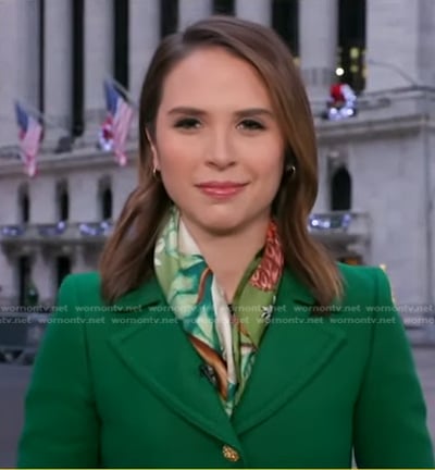 Elizabeth’s green coat on Good Morning America