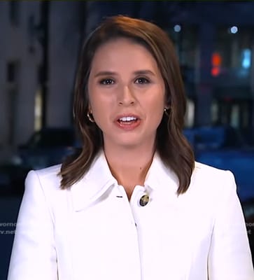 Elizabeth’s white coat on Good Morning America