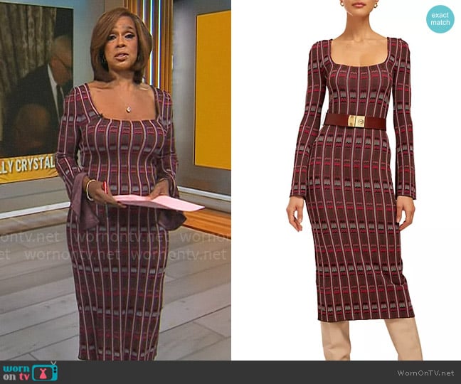 Equipment Cyrienne Dress in Delicioso worn by Gayle King on CBS Mornings