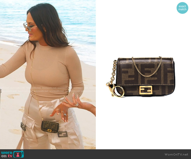 Fendi Chain Baguette Charm Nano Bag worn by Lisa Barlow on The Real Housewives of Salt Lake City