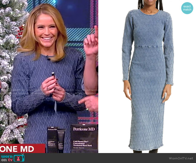 Gestuz Rozeringz Long Sleeve Denim Dress worn by Sara Haines on The View