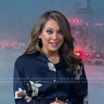 Ginger’s navy floral blouse on Good Morning America
