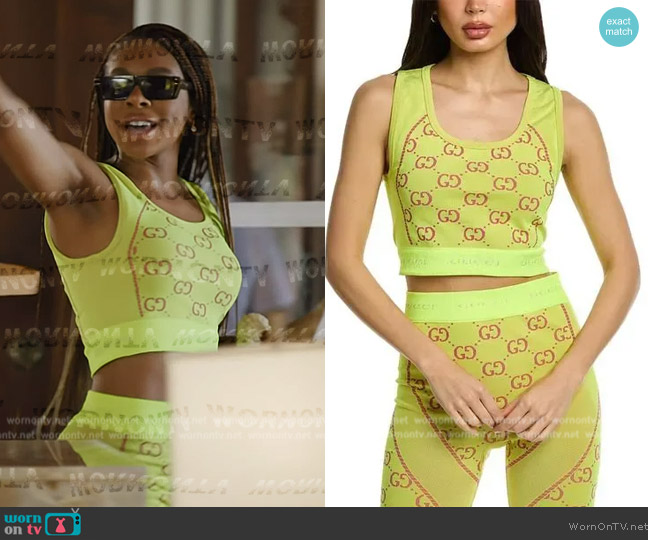 Gucci Gg Jersey Jacquard Top worn by  on The Real Housewives Ultimate Girls Trip