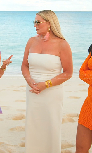 Heather’s sunglasses and feather earrings on The Real Housewives of Salt Lake City