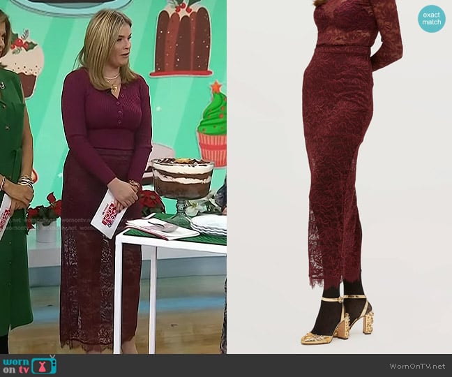 The Olympia Skirt by worn by Jenna Bush Hager on Today