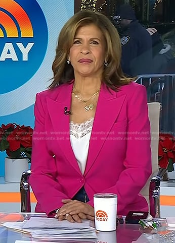 Hoda’s fuchsia blazer on Today