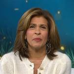 Hoda’s gold hoop drop earrings on Today