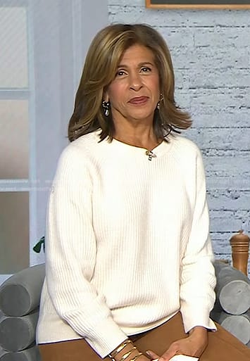 Hoda’s ivory ribbed sweater on Today