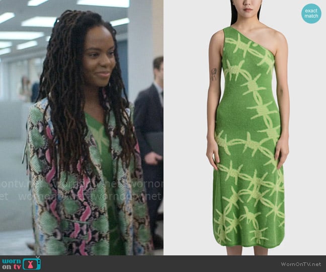 House of Sunny The Barb Hockney Dress worn by Hazel-May McCall (Ashleigh Murray) on The Other Black Girl