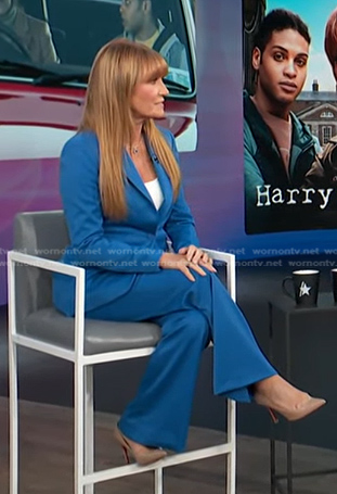 Jane Seymour’s blue suit on Access Hollywood