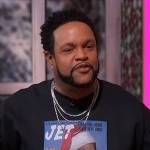Jawn’s Marvin Gaye Santa print sweatshirt on Sherri