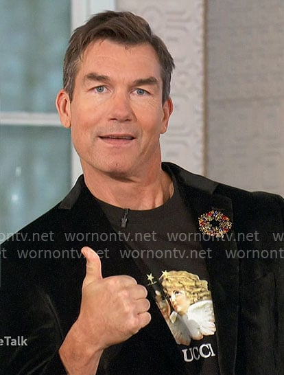 Jerry’s black Fiorucci graphic t-shirt on The Talk