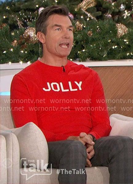 Jerry’s red JOLLY t-shirt on The Talk