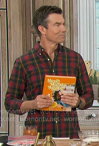 Jerry’s red tartan shirt on The Talk