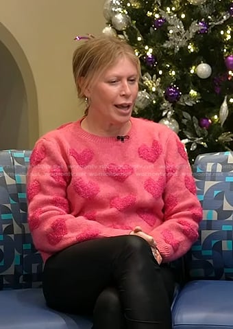 Jill’s pink heart sweater on Today