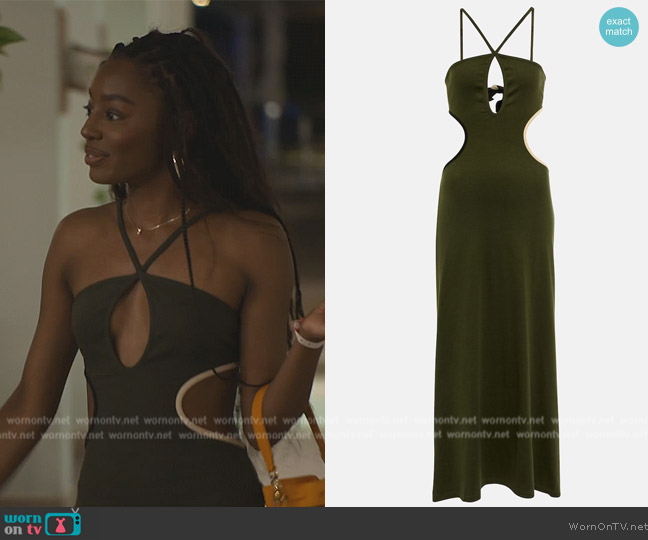 Johanna Ortiz Cutout maxi dress worn by Venita Aspen on Southern Charm