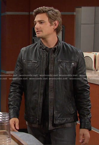 Johnny’s black leather jacket on Days of our Lives