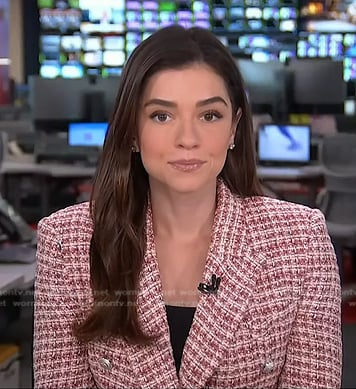 Julie’s red tweed blazer on NBC News Daily