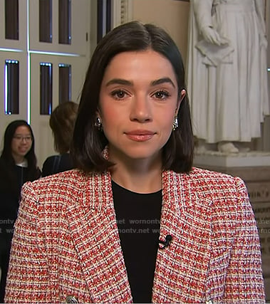 Julie’s red tweed blazer on NBC News Daily
