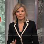 Kate’s black tipped blazer on NBC News Daily