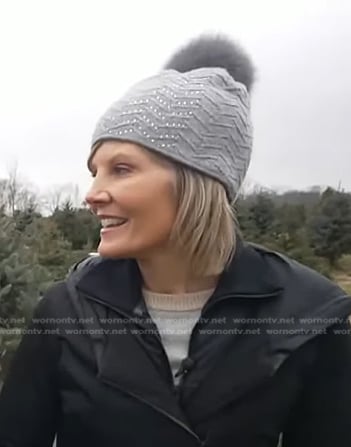 Kate’s grey pom pom beanie on NBC News Daily