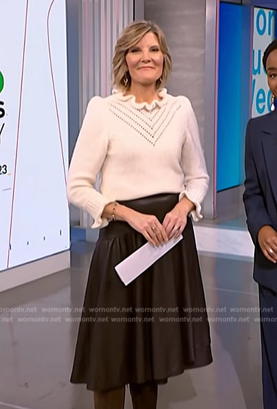 Kate’s brown leather skirt on NBC News Daily