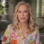 Kathy’s floral print blouse on Paris in Love