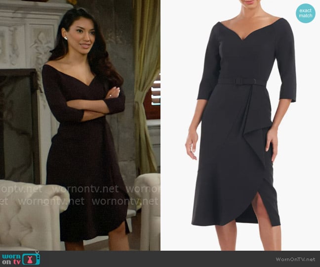 Kay Unger Izzy Dress worn by Audra Charles (Zuleyka Silver) on The Young and the Restless