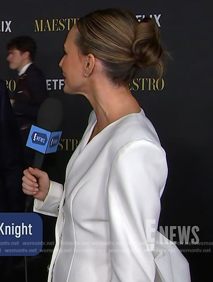 Keltie’s white drape dress on E! News
