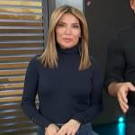 Kit’s high neck sweater and denim jeans on Access Hollywood
