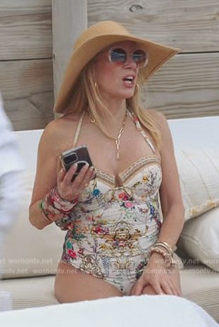 Ramona’s white floral print swimsuit on The Real Housewives Ultimate Girls Trip