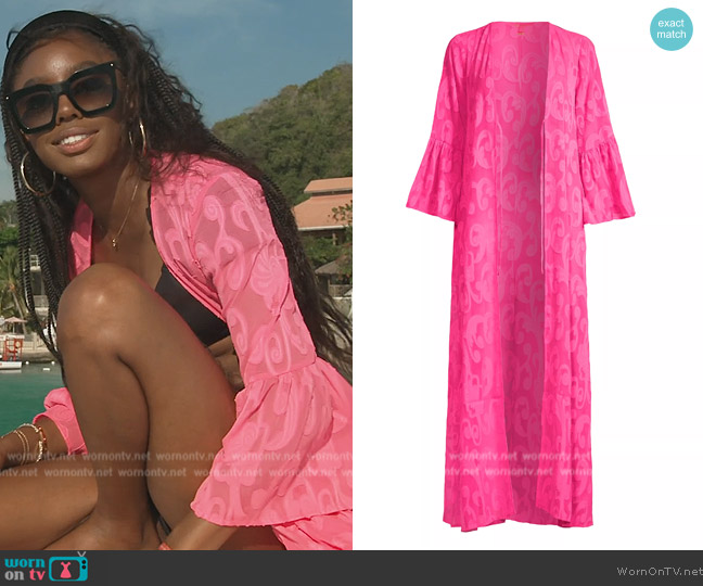 Lilly Pulitzer Motley Maxi Coverup worn by Venita Aspen on Southern Charm