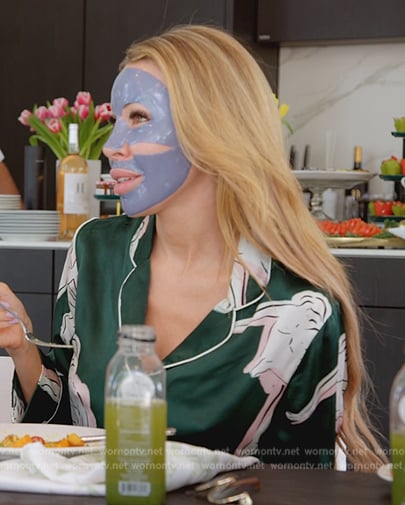 Lisa’s green printed pajamas on The Real Housewives of Miami