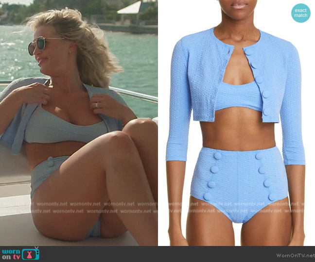 Lisa Marie Fernandez + Net Sustain Magdalena Stretch-Crepe Bikini worn by Madison LeCroy on Southern Charm