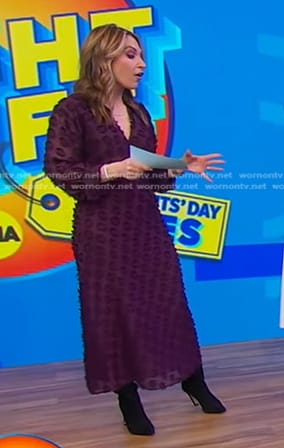 Lori’s purple dotted mesh dress on Good Morning America