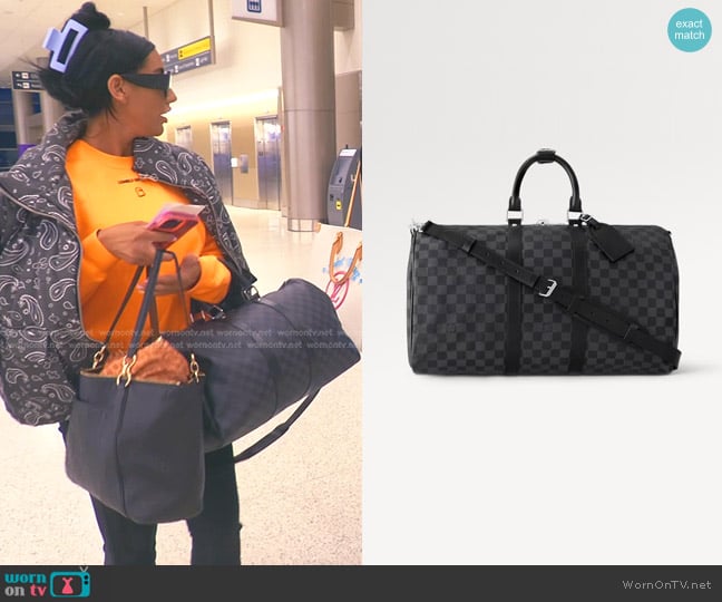 Louis Vuitton Keepall Bandoulière Bag worn by Monica Garcia on The Real Housewives of Salt Lake City