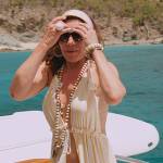 Luann’s stripe coverup dress on The Real Housewives Ultimate Girls Trip