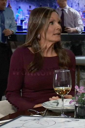 Lucy’s purple bell sleeve dress on General Hospital